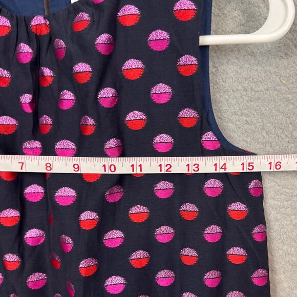 Gymboree Girls Party Dress Drop Waist Navy Pink Polka Dots Size 12 NWT - Picture 3 of 8